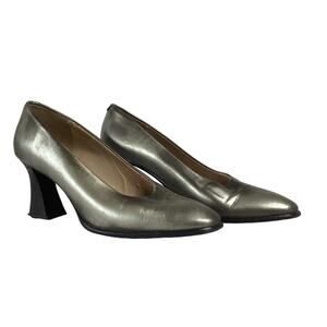 Nuova Donna Silver Gunmetal Pumps